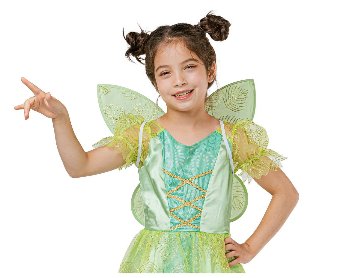 Role play-set for kids Green Fairy (dress, wings), size 110/120 cm